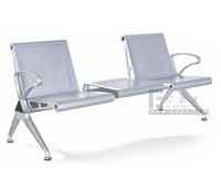 Mobilier de salle d'attente publique triple chaise d'attente ergonomique en plastique à cadre métallique avec accoudoirs