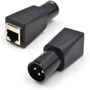 DMX để RJ45 5-Pin XLR Adapter với nylon nhà ở Ethernet nữ cắm CAT-5 cáp như DMX512-Male/nữ kết nối - Product Image 3