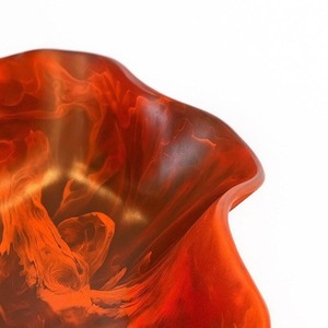 Bol de service sculpté en résine moderne en vrac, écologique, léger, non toxique, avec finition lisse, utilisation polyvalente pour les fêtes - Product Image 2