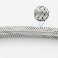 Tuyau flexible tressé FANSKI en acier inoxydable 304/316, design moderne, raccords F1/2XF1/2, pour plomberie de cuisine et salle de bain, garantie 20 ans