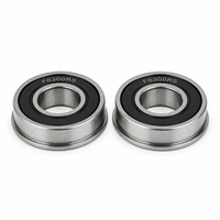 Roulement à bride à gorge profonde F6300 2RS en acier chromé, précision P0, 10x37,75x11mm, avec joint en caoutchouc pour ventilateur, pompe, moteur, équipement textile