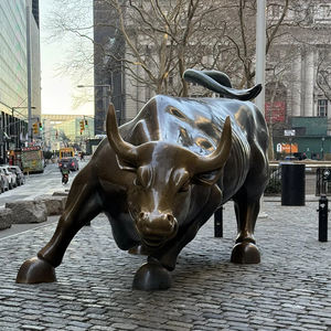 Personalizzato moderno grande muro di bronzo Street Bull scultura animale parco vita Design statue per la vendita - Product Image 3