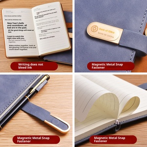 Carnet A6 de style simple en gros, carnet personnalisé, couverture en cuir PU, planificateur, couverture rigide, accepte OEM, carnet bon marché - Product Image 5