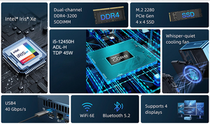 คอมพิวเตอร์ขนาดเล็กกะทัดรัด16GB <span class=keywords><strong>I5</strong></span> Intel Core ประสิทธิภาพสูง | เพิ่มประสิทธิภาพการทำงานของธุรกิจสำนักงานและประสิทธิภาพในการทำงานในชีวิตประจำวัน - Product Image 4