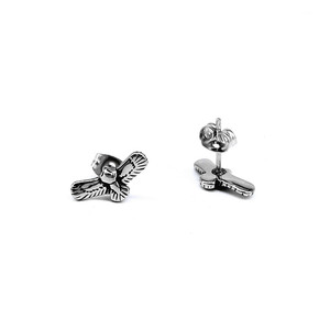 yunnique Eagle <b>Stud</b> Earrings Titanium Steel Tibetan <b>Silver</b> Animal Zodiac GZYE-0757 Fashion Jewelry - Product Image 2