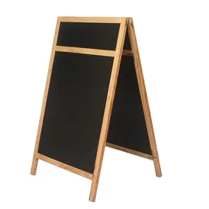 Best Seller Office Products Wood Notice Boards Supplier Teaching Movable A-board Double Sides High Quality Custom Sign Board