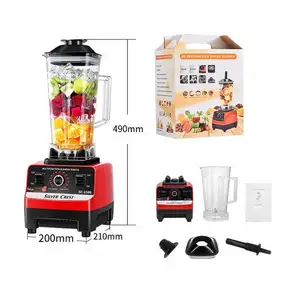 3l new 2 in 1 commercial hotel double 8000w juicer cups single design, silver crest blender for home/