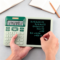 Vente en gros de bloc-notes calculatrice à main en plastique à double alimentation pour enfants étudiants bureau financier