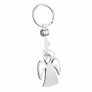 Portachiavi in Lega con Simpatico Anello Portachiavi Angelo Bianco in PVC, Personalizzato con Stampa UV Anime, in Plastica, Non in Confezione - Product Image 2