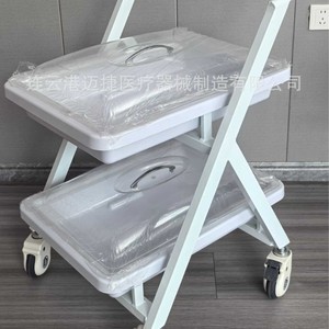 Maijie Endoscope <b>Trolley</b> Steel Plastic Double Layer Tray Hospital Use - Product Image 1