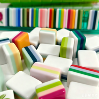 Tuiles de Mahjong Américain en Acrylique Vert Pomme, Polies à la Main, avec Sac de Rangement en Cristal Haut de Gamme – Coffret Cadeau pour la Maison