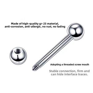 Zoryn G23 - Joyería de Titanio para Cartílago de Oreja, Accesorios con Rosca Externa para Oreja, Labio y Lengua, Pendientes DIY Hipoalergénicos - Product Image 4