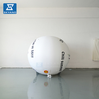 Ballon publicitaire gonflable en PVC blanc personnalisé pour la promotion de la marque lors d'événements en plein air, décoration paysagère