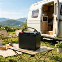 Batterie LiFePO4 portable 12,8 V 40 Ah avec BMS intégré, batterie lithium à décharge profonde pour le camping, la pêche, les camping-cars, l'alimentation de secours solaire en extérieur