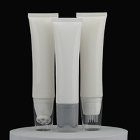 Ensemble de tubes en plastique populaires pour les soins de la peau, huile essentielle, 80 ml, 100 ml, 120 ml, emballage cosmétique en PE avec rouleaux de brosse personnalisés, tête de massage