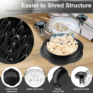 Outil professionnel pour déchiqueter la viande de poulet, compatible lave-vaisselle, déchiqueteur de poulet à torsion - Product Image 3