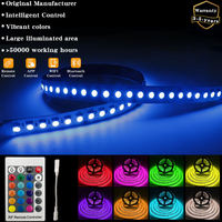 Bande lumineuse LED 24V 12V intelligente 5050 RGB, 120 LED/m, contrôle par application, flexible, ambiance de fête, bar, 5m