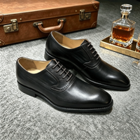 Chaussures Oxford pour hommes prêtes à être expédiées, en cuir véritable, chaussures de ville formelles pour le bureau, chaussures de luxe pour hommes pour la Semaine de la Mode