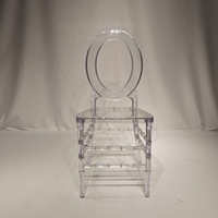 Chaise Chiavari en acrylique transparent à dossier circulaire, chaise de banquet pour mariage, hôtel, fête en plein air