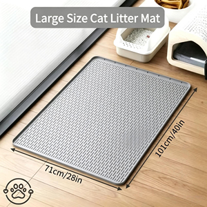 Tapis de litière pour chat en silicone extra-large de 15 mm, 40 pouces, résistant à l'usure, facile à nettoyer, anti-débordement, anti-éclaboussures pour animaux de compagnie - Product Image 4