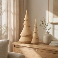 Décoration de table minimaliste Wabi-sabi en bois d'ananas sculpté à la main, style Art Déco, écologique et de haute qualité pour les fêtes