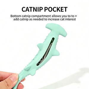Jouet multicolore en silicone pour chat avec texture à pois, pour nettoyer en profondeur les gencives, divertissement autonome pour toutes les races de chats - Product Image 5