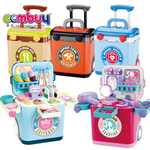Ensemble de jeu de <span class=keywords><strong>valise</strong></span> à maquillage pour enfants, <span class=keywords><strong>coiffeuse</strong></span>, jouet de déguisement - Product Image 6