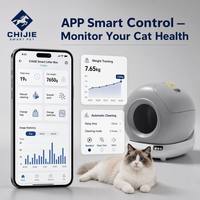 Chijie 78L Bac à litière pour chat extra large, intelligent, autonettoyant, avec application WiFi, en matériau PP, pour chats de grande taille, surveillance de la santé à distance