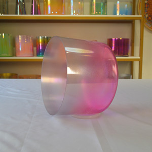 HF âm thanh chữa bệnh Bát lung linh màu hồng Gradient pha lê hát bát tinh khiết thạch anh pha lê giả kim âm thanh bát với Cát Pha Lê - Product Image 5