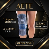 Genouillères en silicone avec soutien à ressort pour le sport, le fitness, le basketball, la protection du ménisque et de la rotule