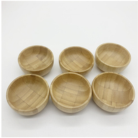 Mini plat en bois de bambou sans danger pour les aliments, idéal pour la Sauce soja, les côtés de Dessert et le trempage, Alternative de plat écologique