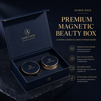 Boîte magnétique rigide biodégradable écologique avec doublure en éponge, pelliculage mat et gaufrage pour kit de soins de la peau, en carton recyclable