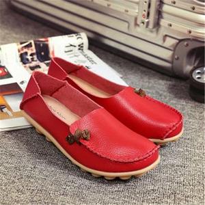 Moda Feminina Deslizamento Na Primavera Estilo Coreano Pu Leather <span class=keywords><strong>Flats</strong></span> Soft Bottom Peas Mother's Shoes - Product Image 5