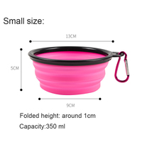 Gamelle en silicone pour chien Bols d'alimentation pour chien de voyage Chiens Chats Fournitures Alimentation Conteneur d'eau Pliant Accessoires pour animaux de compagnie
