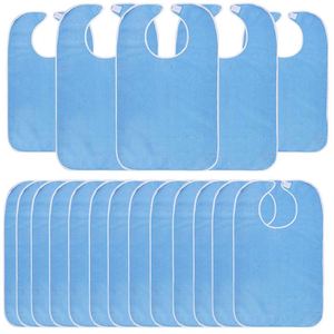 Babero Impermeable para Adultos Mayores, Protector de Ropa Lavable y Reutilizable con Bolsillo Recolector de Migas y Correa Ajustable para Comer - Product Image 4