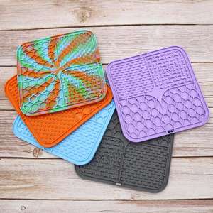 High Quality BPA Free Non-slip Pet Food <b>Feeding</b> Silicone Pet Cat <b>Dog</b> Slow Feeder Pet Licking <b>Mat</b> With Suction Cups - Product Image 3