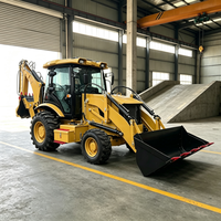 Backhoe Loader dan Excavator-Loader Berpenggerak Empat Roda dengan Kemampuan Mendaki untuk Jalan Kerikil yang Curam