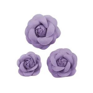 5.5cm hoa trà phụ kiện handmade DIY tóc vòng hoa quần áo giày hat phụ kiện vải hoa nhà sản xuất