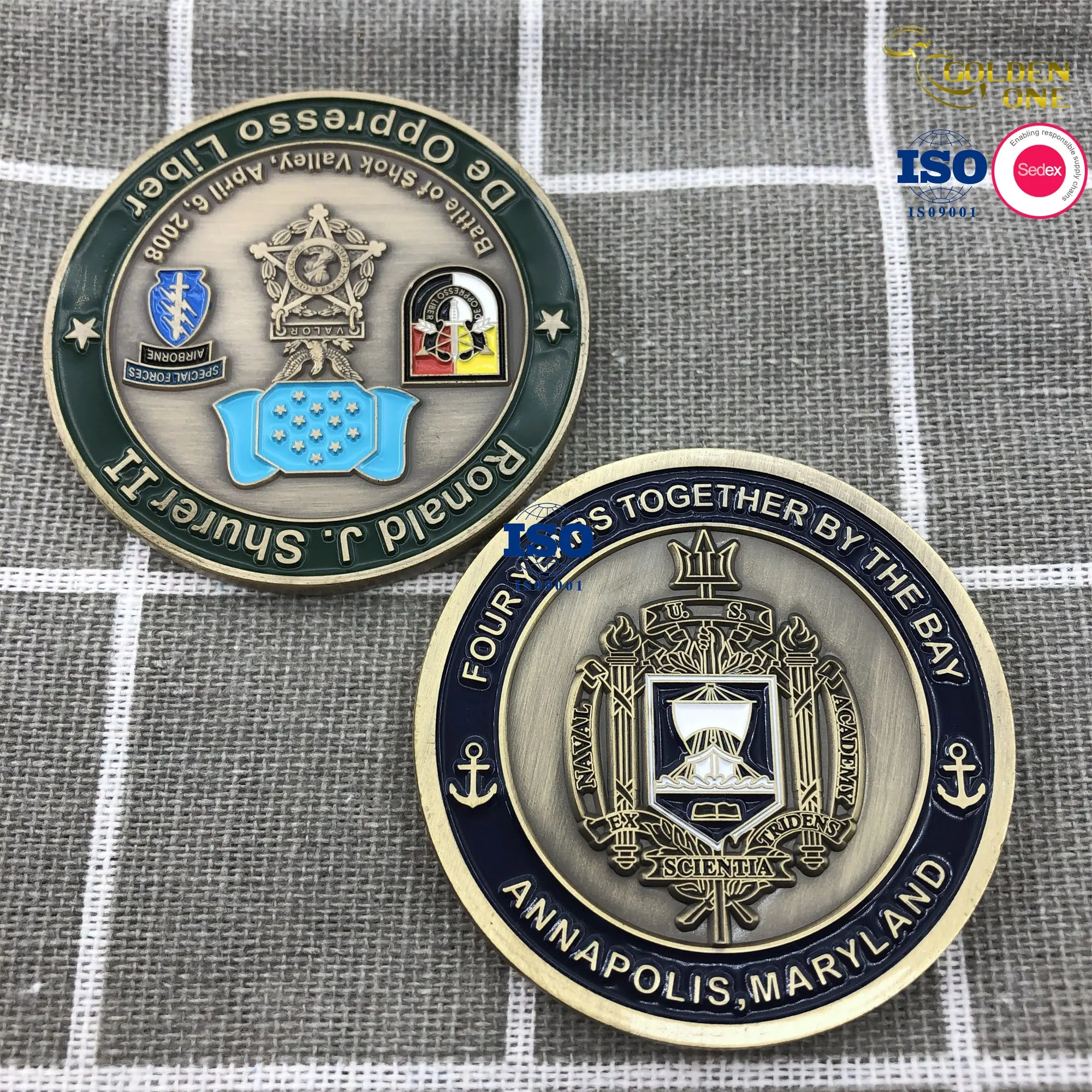 Hot Sale Gift Coins Custom Shape Metal Zinc Alloy commemorative blanks brass gold silver Coin