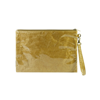 Sac à documents en papier Tyvek DuPont imperméable personnalisable, pochette cosmétique portable, housse en PVC transparente, fermeture à glissière, logo