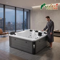 Baignoire Whirlpool de qualité commerciale, portable, pour extérieur, autoportante, en acrylique, haute durabilité, spa, bain à remous, solution complète