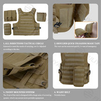 Fuliya gilet de transport tactique multifonctionnel léger à dégagement rapide pour l'extérieur sac gilet tactique porte-plaque réglable