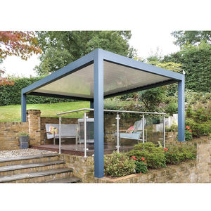 Popüler lüks dış mekan mobilyası ayarlanabilir çatı Gazebo Gazebo bahçe alüminyum Metal elektrikli Louvered kemerler bours Pergolas - Product Image 6