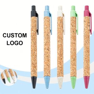 Nuevo Producto 2024, Bolígrafo Ecológico con Logotipo Personalizado, Bolígrafo de Corcho con Material de Paja de Trigo, Bolígrafo Ecológico con Punta de Bola - Product Image 2