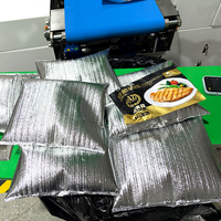 Machine d'emballage semi-automatique électrique à grande vitesse pour produits alimentaires, type coussin, avec contrôle PLC, pour sacs en film thermique et bande plastique