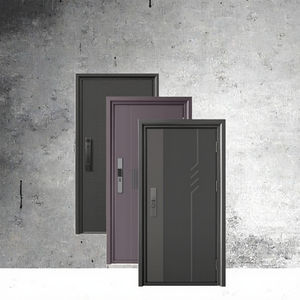 Porte d'accès extérieure verticale antivol à double paroi en acier inoxydable moderne pour cuisine extérieure, grillades et barbecue - Product Image 3