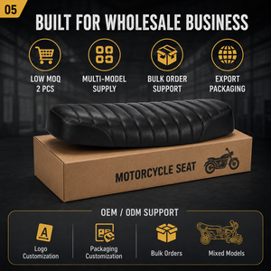 Asiento de Cuero Estilo Café Racer de 54CM para Motocicleta <span class=keywords><strong>Super</strong></span> <span class=keywords><strong>Cub</strong></span> C50 C70 C90 YAMI JH110-<span class=keywords><strong>70</strong></span>, Accesorios y Repuestos para Scooter - Product Image 5