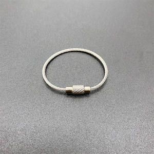 Cadenas en acier inoxydable coloré et revêtu de plastique en stock, <span class=keywords><strong>porte</strong></span>-clés en câble métallique, anneaux de clés durables pour un usage quotidien - Product Image 5