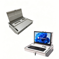 Boîtier de protection d'écran LCD manuel à verrouillage, compact et léger, pour système de réunion de table de conférence de bureau