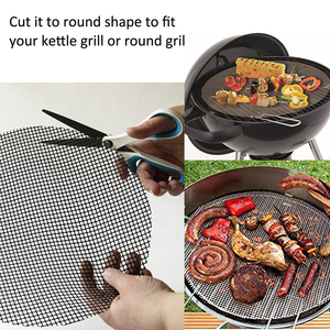 Heat Resistant BBQ <b>Grill</b> <b>Mesh</b> Mats Non Stick Reusable Grilling Net Barbecue Mat <b>for</b> Grilling Cooking Baking Barbecue and Oven - Product Image 3
